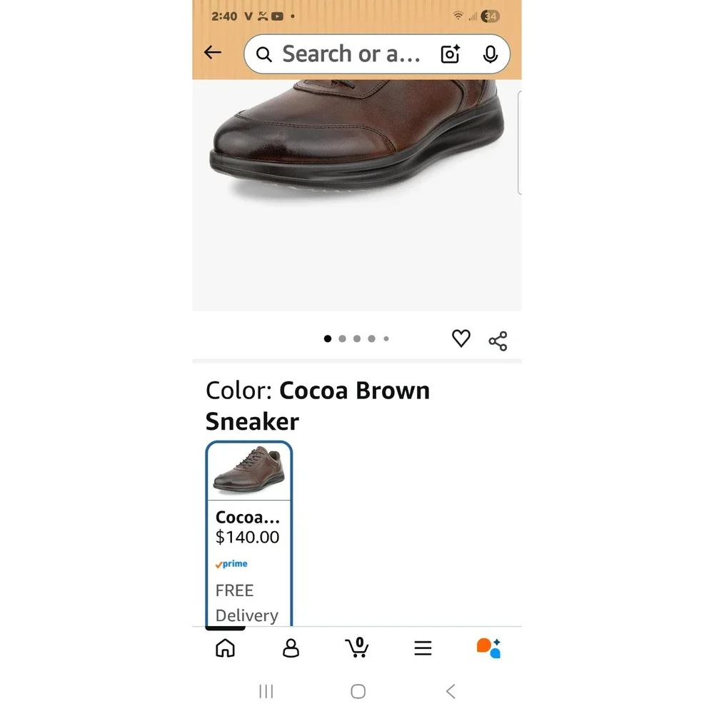 These are ECCO Aquet Men's Sneakers in a rich, dark brown leather finish.